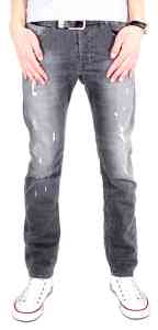 DIESEL BELTHER 0673P - Herren Jeans Hose Grau